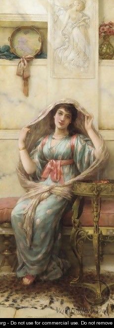 A seated young lady in a shawl - Eisman Semenowsky