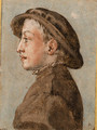 Portrait of a boy wearing a cap, in profile to the left - Emilian School