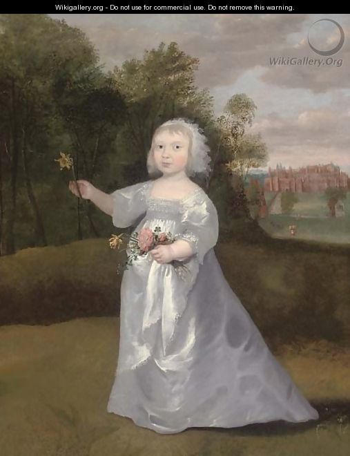 Portrait of a young girl - English Provincial School