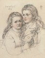 Double portrait of Anna and Agnes Young, half-length - Emma Sandys