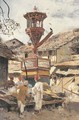 Birdhouse and Market-Ahmedabad, India - Edwin Lord Weeks