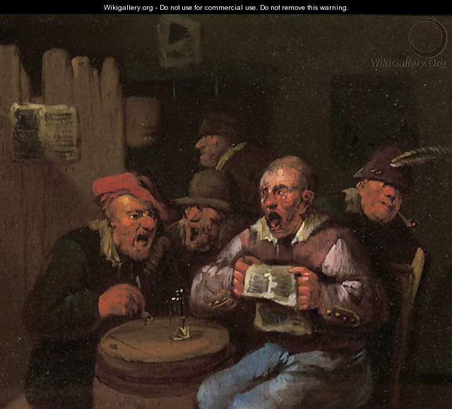 Boors singing in a tavern - Egbert van, the Younger Heemskerck
