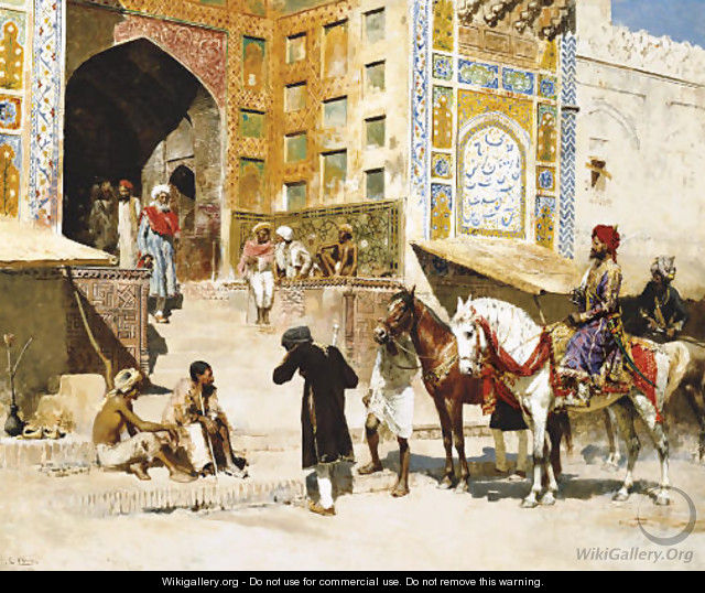 Steps of the Mosque Vazirkham, Lahore - Edwin Lord Weeks