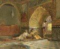 Interior of La Torre des Infantas, illustrating the legend of the three Moorish princesses, in Washington Irving's 'The Alhambra' - Edwin Lord Weeks