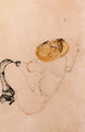 Angstlich kauerndes junges Madchen - Egon Schiele