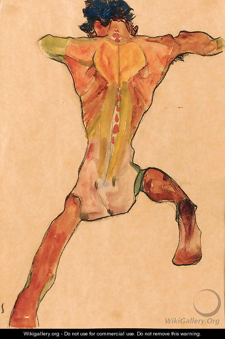 Mannlicher Rackenakt - Egon Schiele