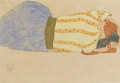 Liegendes Madchen 2 - Egon Schiele