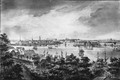A view of Stockholm from Soder with the Royal Palace, Storkyrkan, Riddarholmskyrkan and Tyskakyrkan - Elias Martin