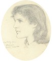 Portrait of Elsie Bibby facing left - Edward Robert Hughes