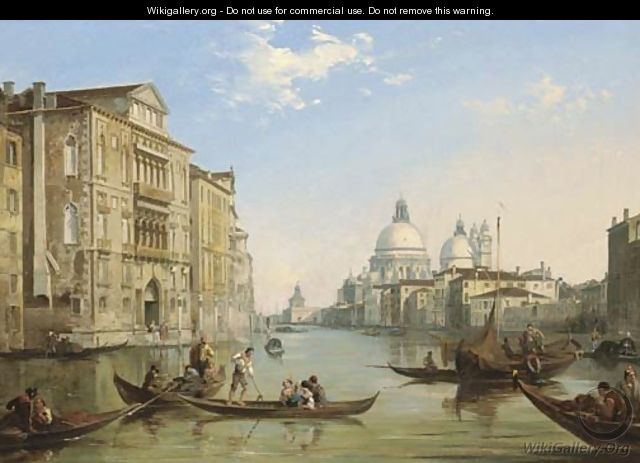 The Grand Canal, Venice, looking towards the church of San Salute and the Dogana - Edward Pritchett