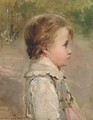 Portrait of a young girl - Edouard-Henri Girardet