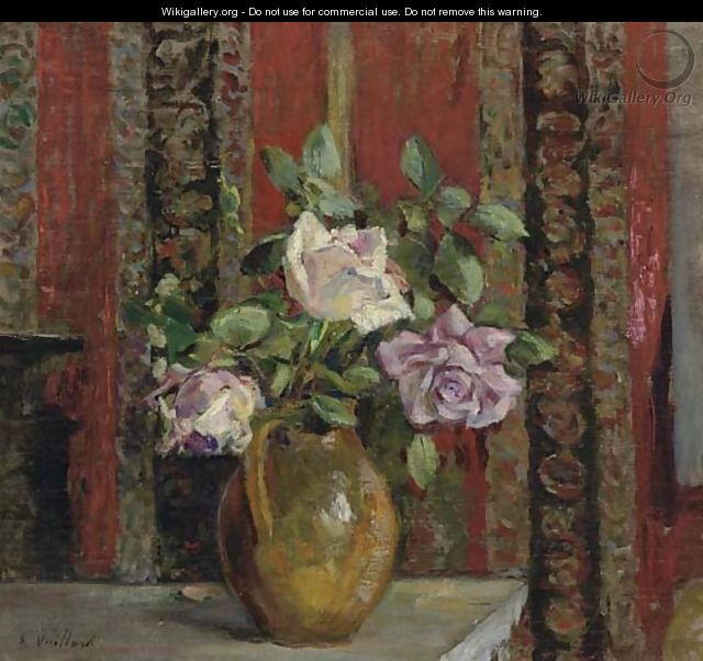 Roses dans une pichet - Edouard (Jean-Edouard) Vuillard