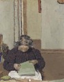 Madame Vuillard cousant - Edouard (Jean-Edouard) Vuillard