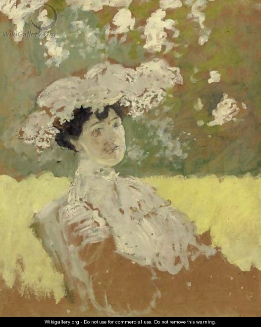 Madame Hessel en capeline - Edouard (Jean-Edouard) Vuillard
