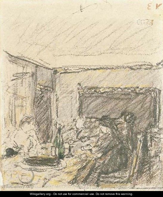 Le repas au Chateau Claes - Edouard (Jean-Edouard) Vuillard