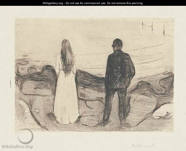 Zwei Menschen. Die Einsamen - Edvard Munch