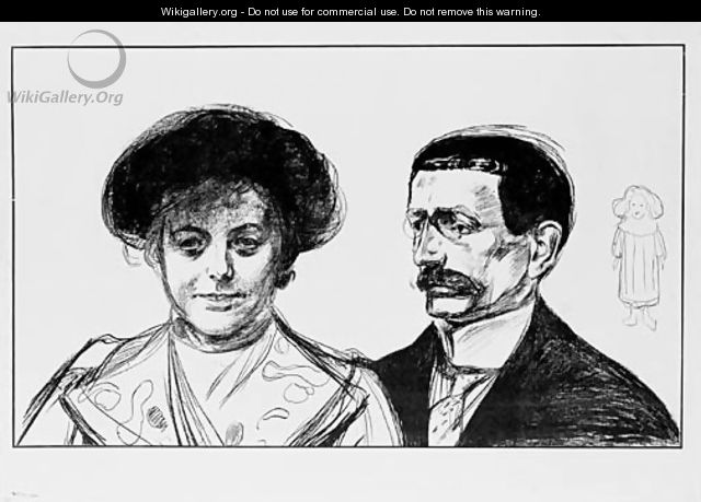 Doppel Portrat (Des Ehepaars Leistikow) - Edvard Munch