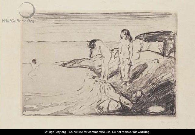 Badende Frauen - Edvard Munch