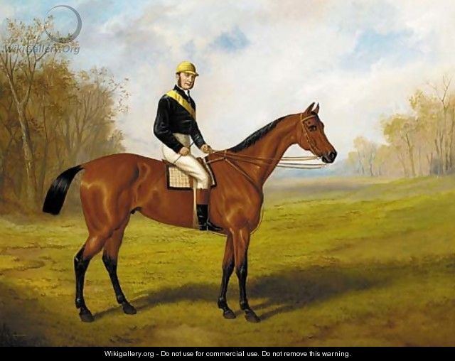 A racehorse with jockey up - Edward Benjamin Herberte