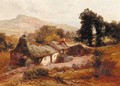 A croft in a Highland landscape - Edward Henry Holder