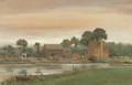 A ferry and inn on the Thames - Edward Henry Fahey