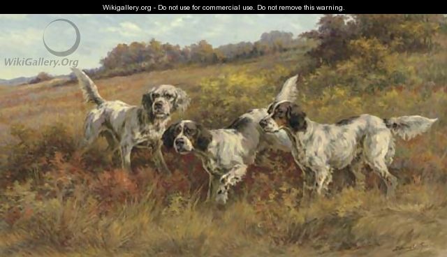 Three Setters in a Landscape - Edmund Henry Osthaus