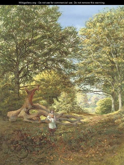 A woodland glade - Edmund George Warren