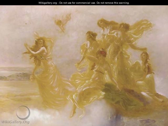 Goddesses dancing on Mount Olympus - Edouard Bisson