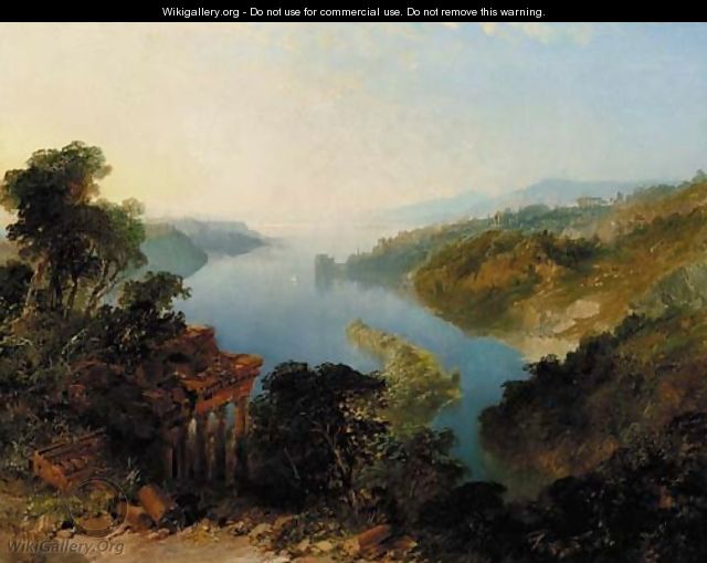 An Italianate lake landscape - Edward H. Niemann