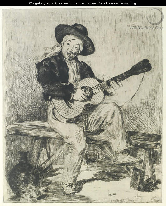 Le Chanteur Espagnol (Le Guitarero) - Edouard Manet
