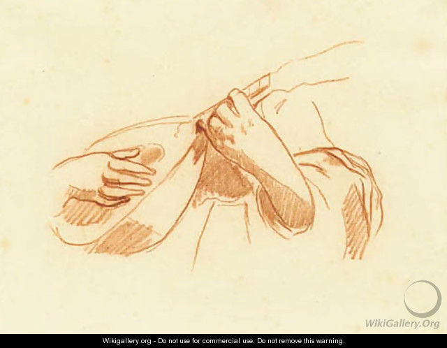 Etude de mains, joueuse de guitare - Edouard Manet