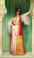 An Oriental beauty, standing in an alcove - Edouard Frédéric Wilhelm Richter