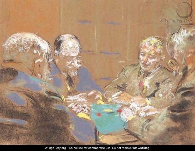 La partie de cartes - Edouard (Jean-Edouard) Vuillard