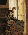 Femme brossant un vetement (Femme a la fenetre) - Edouard (Jean-Edouard) Vuillard