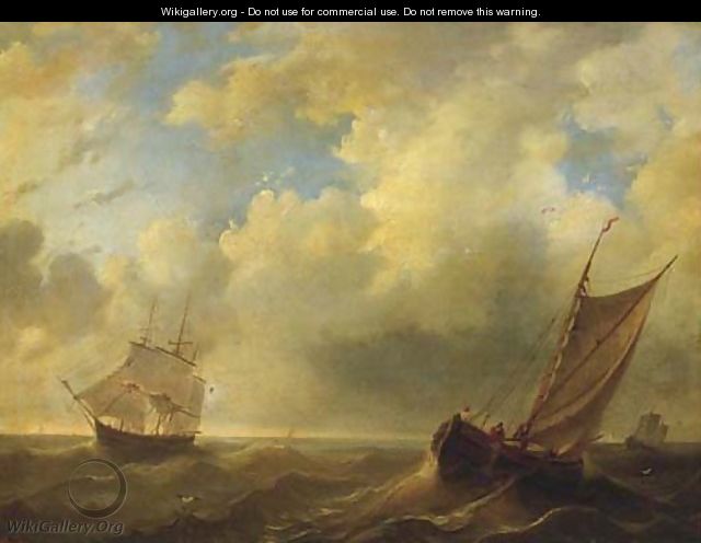 Shipping on a choppy sea - Dutch School