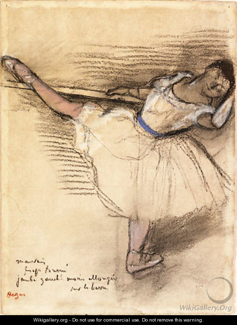 Danseuse pratiquant la barre (Dancer practicing at the Bar) - Edgar Degas