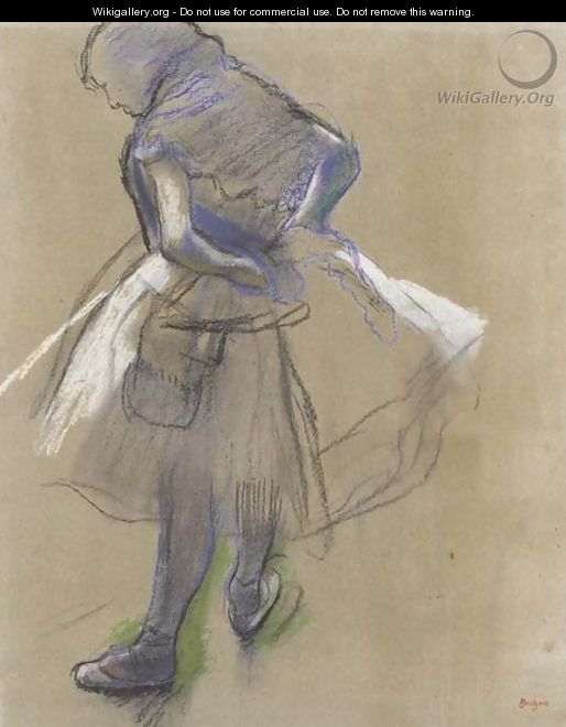 Danseuse nouant un noed au dos - Edgar Degas