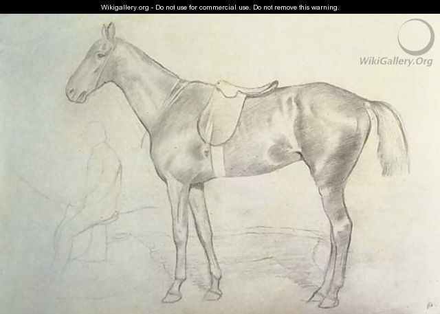 Cheval avec etude de cavalier - Edgar Degas