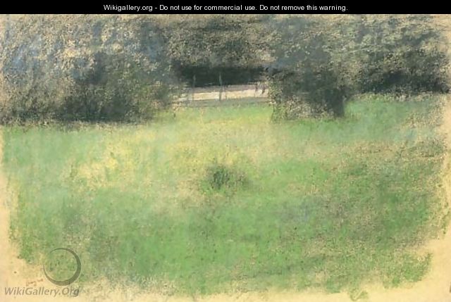 Pelouse et route sous-bois - Edgar Degas