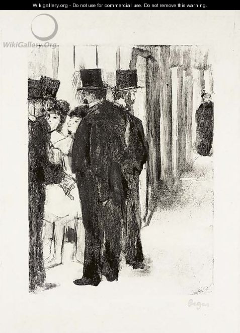 Paul et Virginie Cardinal Bavardant avec des Admirateurs (Janis 219) - Edgar Degas