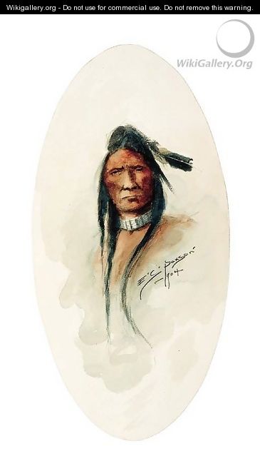 Portrait of an Indian - Edgar Samuel Paxson
