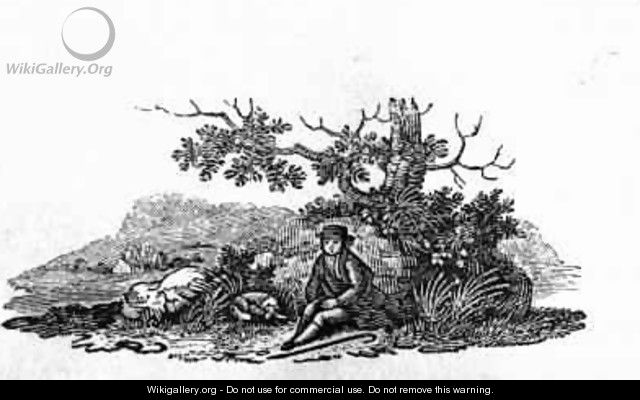 Man Seated by a Stunted Tree from 