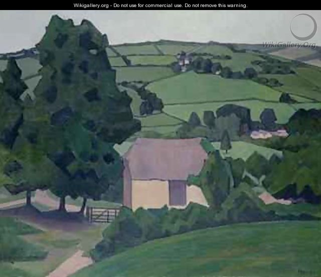 Landscape with Thatched Barn - Robert Polhill Bevan
