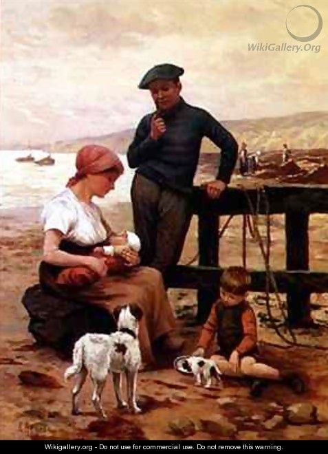 A Fisherman and his Family - Albert Besnou