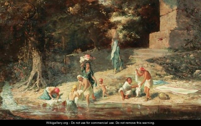 Washerwomen By The Oued - Lieutenant Long