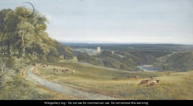 View Of Richmond, Yorkshire - Bernard Walter Evans