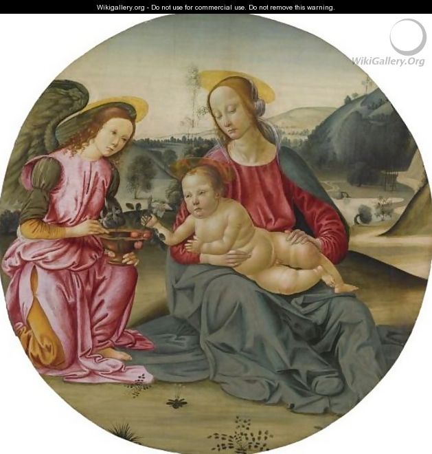 The Madonna And Child With An Attendant Angel - Gherardo di Giovanni del Fora