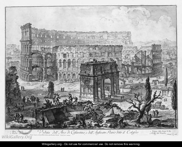 And Arch Of Constantine And The Colosseum - Giovanni Battista Piranesi