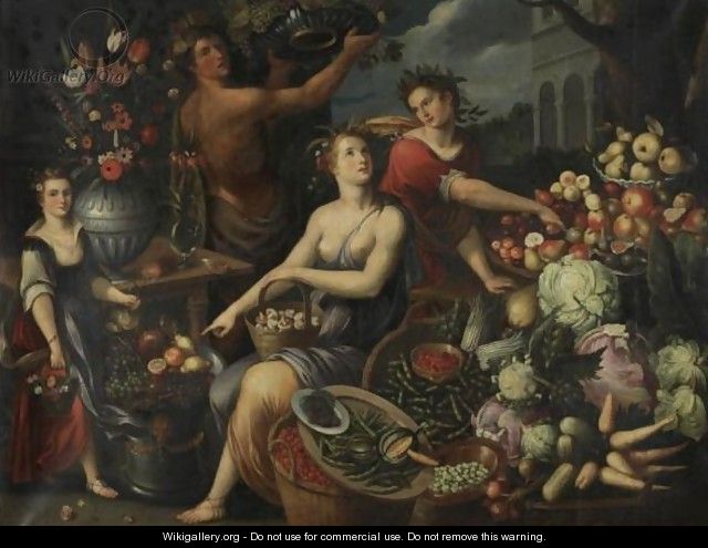 An Allegory With Bacchus And Ceres - Jean Baptiste de Saive