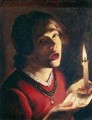 Young cantor with candle - Trophîme Bigot